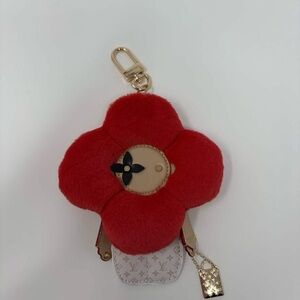 Louis Vuitton Red Floral Key Holder